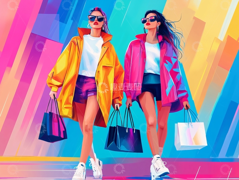 高清大图下载【趣麦麦图】女装撞色主题设计