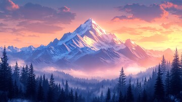 雪山云海雪山云海森林