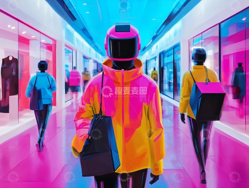 高清大图下载【趣麦麦图】混合现实购物橱窗