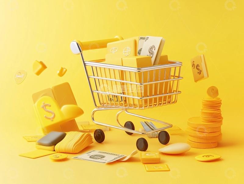 高清大图下载【趣麦麦图】购物车插画5