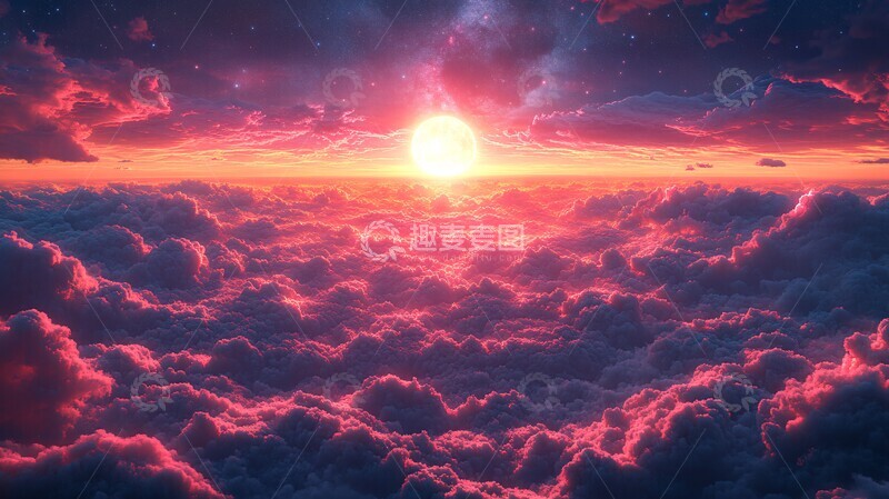 高清大图下载【趣麦麦图】星云夜空星云夜空银河