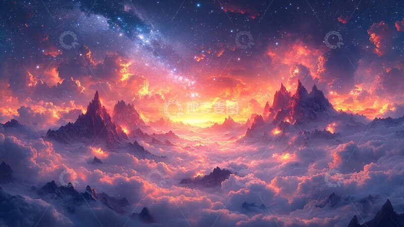 高清大图下载【趣麦麦图】银河静夜银河夜空星辰