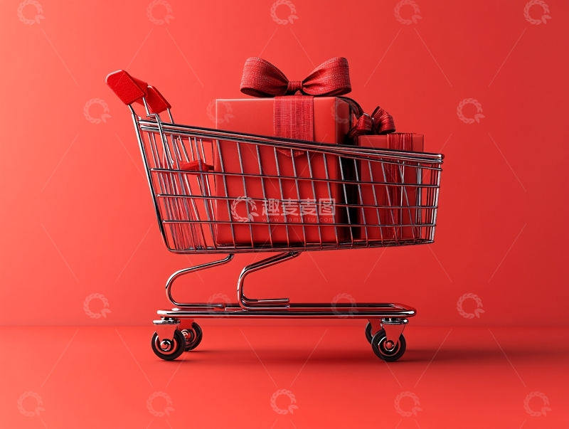 高清大图下载【趣麦麦图】购物车模型5