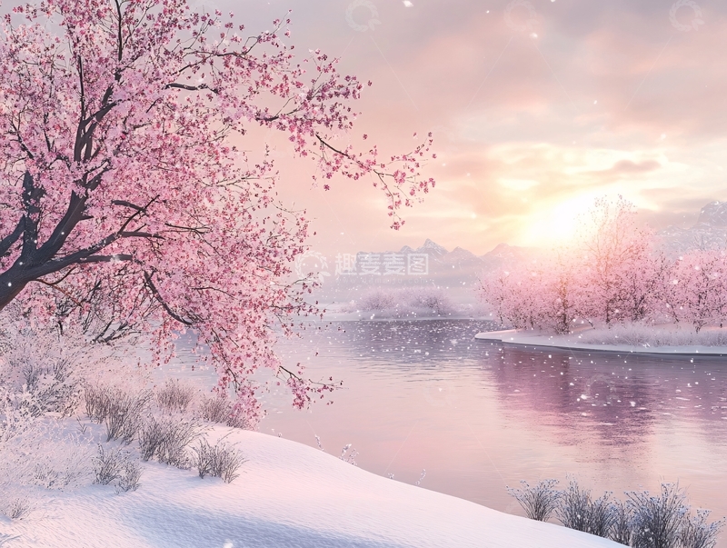 高清大图下载【趣麦麦图】唯美梦幻梅花林20