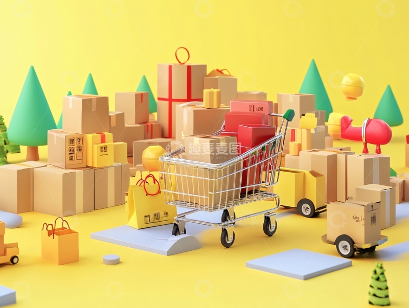 高清大图下载【趣麦麦图】送礼购物节年货节1