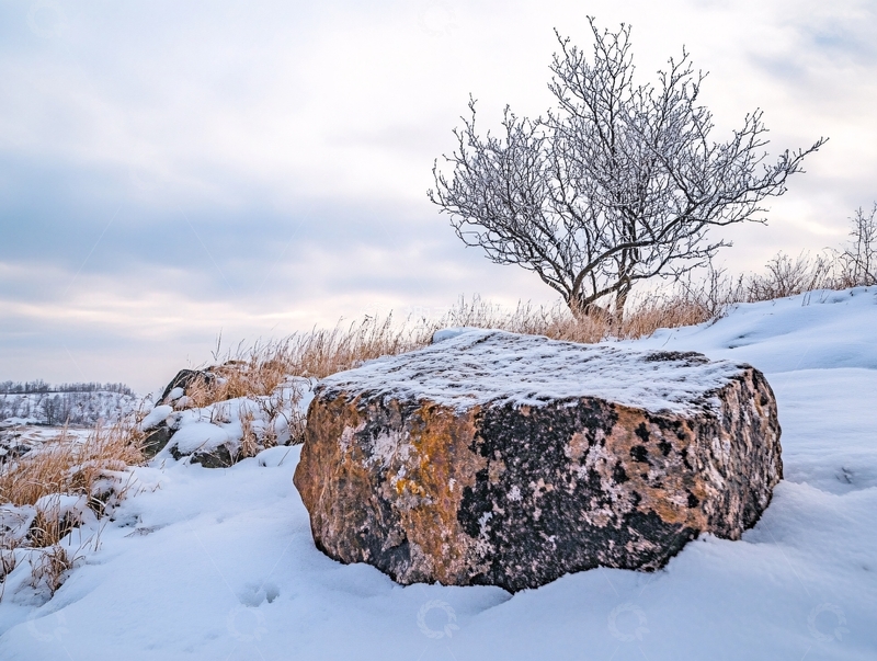 高清大图下载【趣麦麦图】冬季怪榆沟