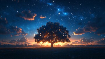 夜空中最亮的星背景壁纸1