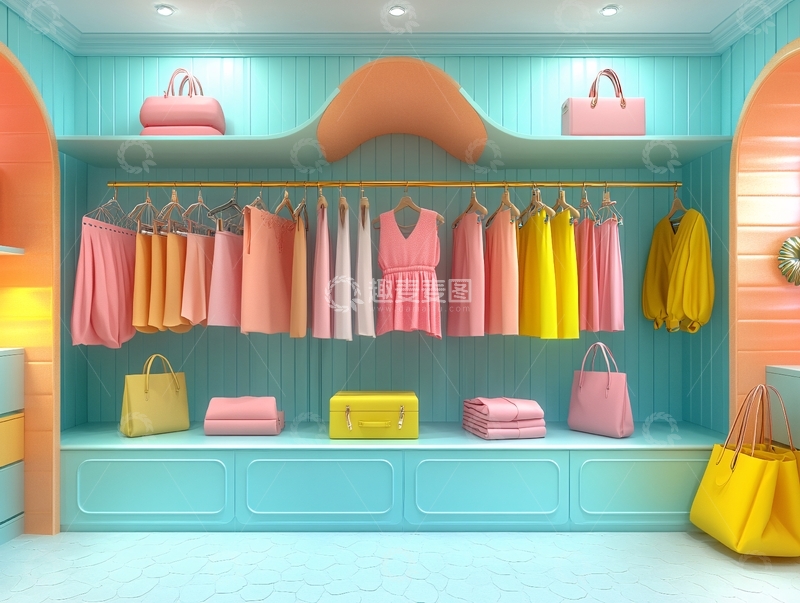 高清大图下载【趣麦麦图】服装店场景2