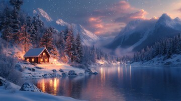 雪夜圣诞小屋1