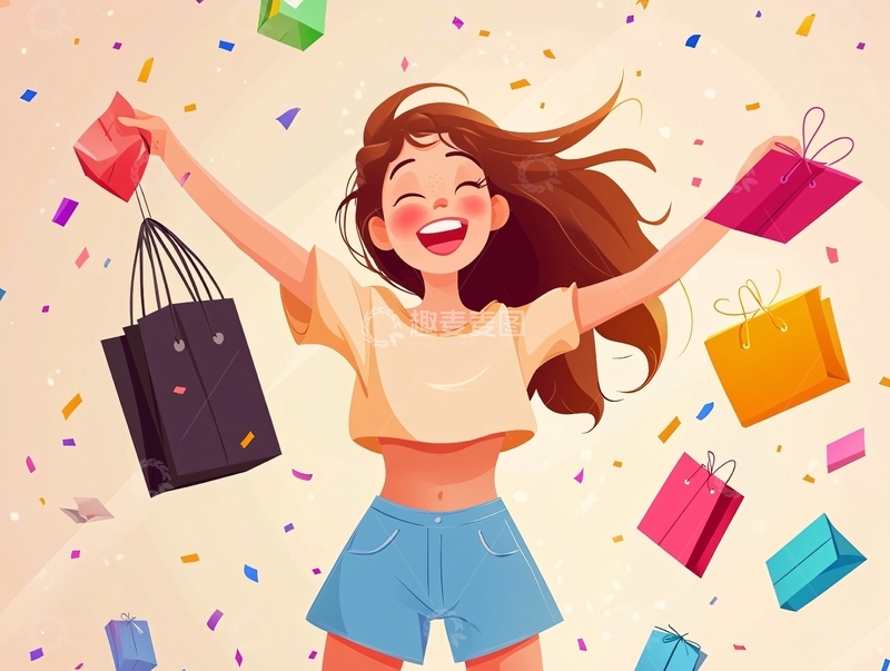 购物节插画4