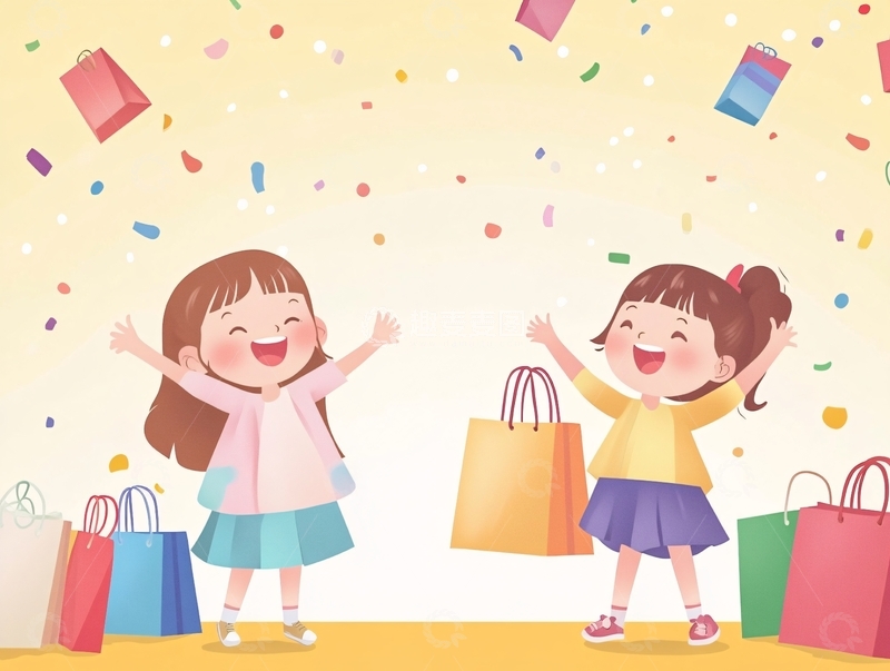 高清大图下载【趣麦麦图】六一购物节1