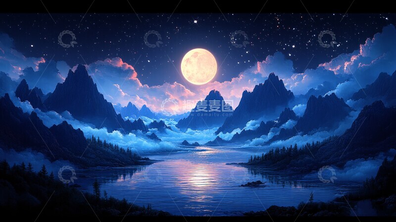 高清大图下载【趣麦麦图】美丽的大自然星空全景4