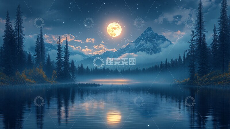 高清大图下载【趣麦麦图】美丽的大自然星空全景