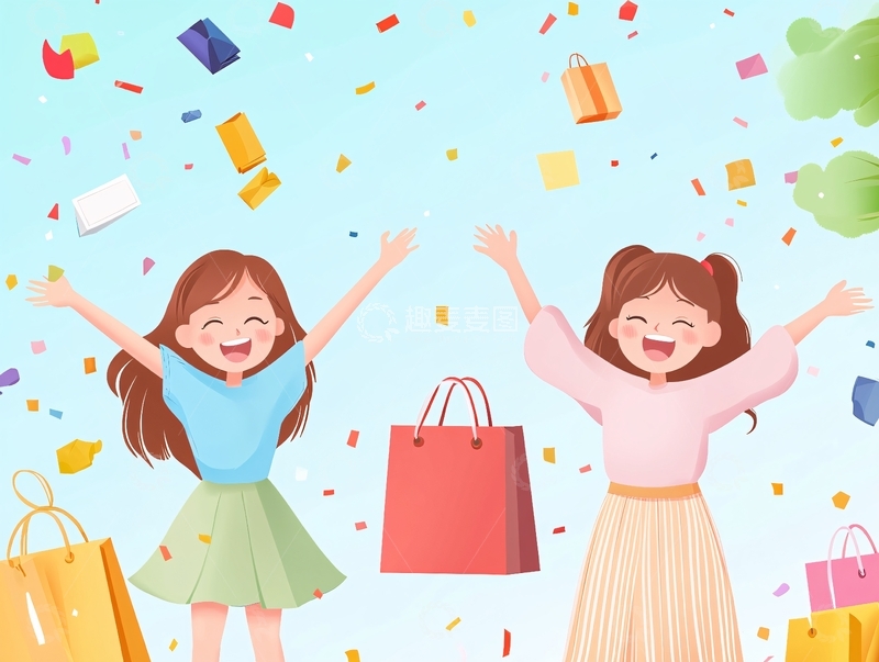 购物节插画9