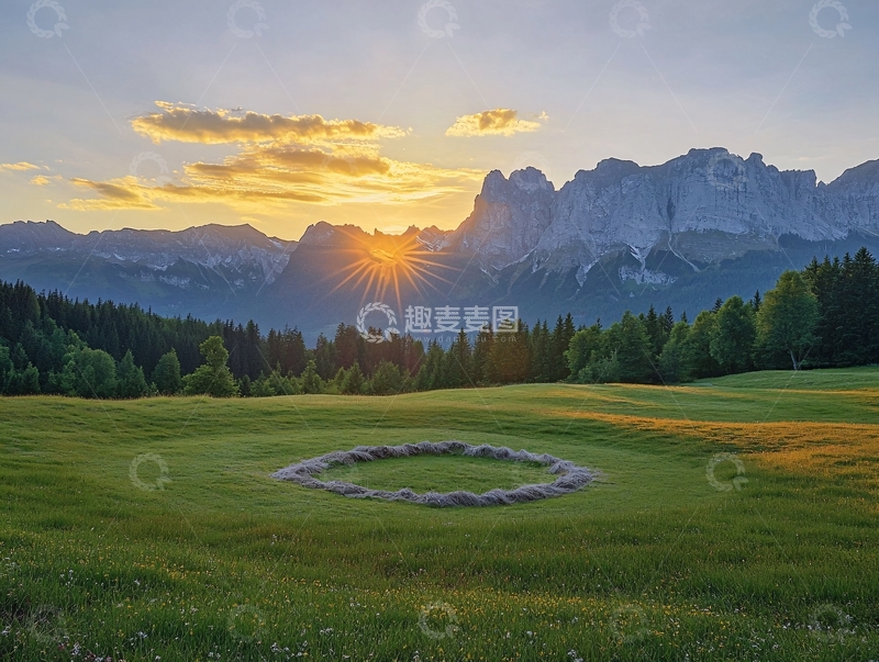 高清大图下载【趣麦麦图】唯美旭日东升13