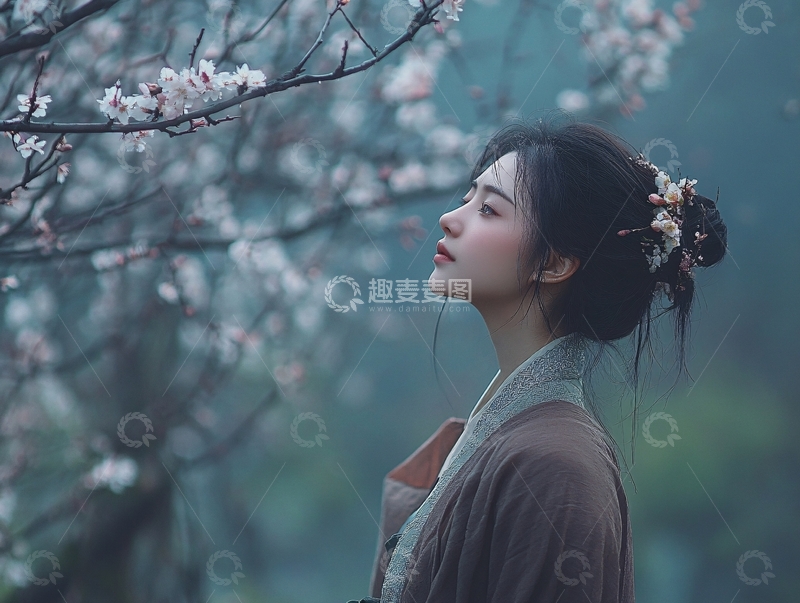 高清大图下载【趣麦麦图】人面桃花