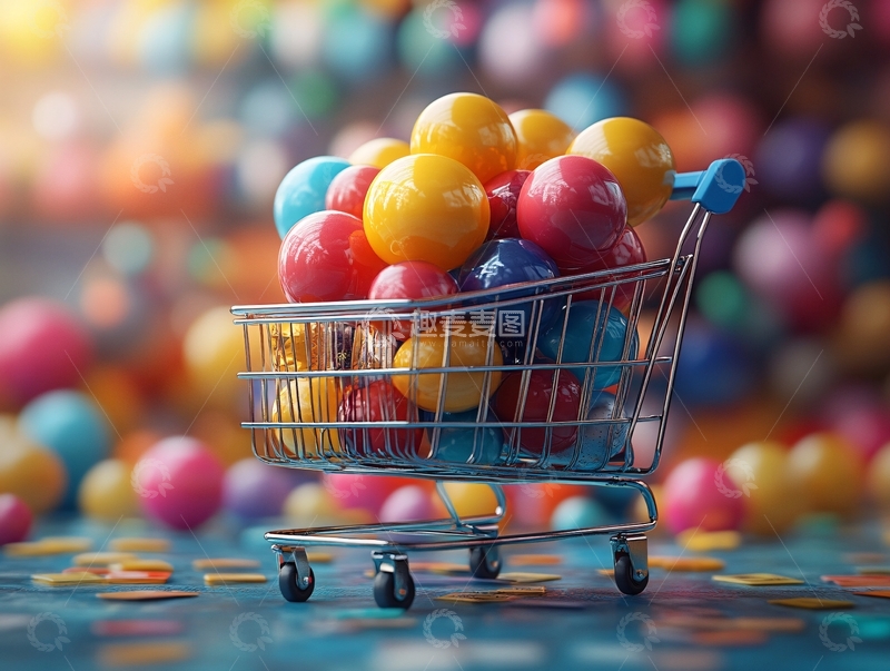 高清大图下载【趣麦麦图】购物车壁纸4