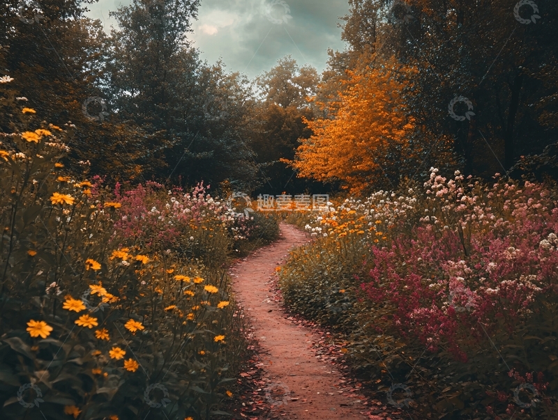 高清大图下载【趣麦麦图】唯美秋天小道8
