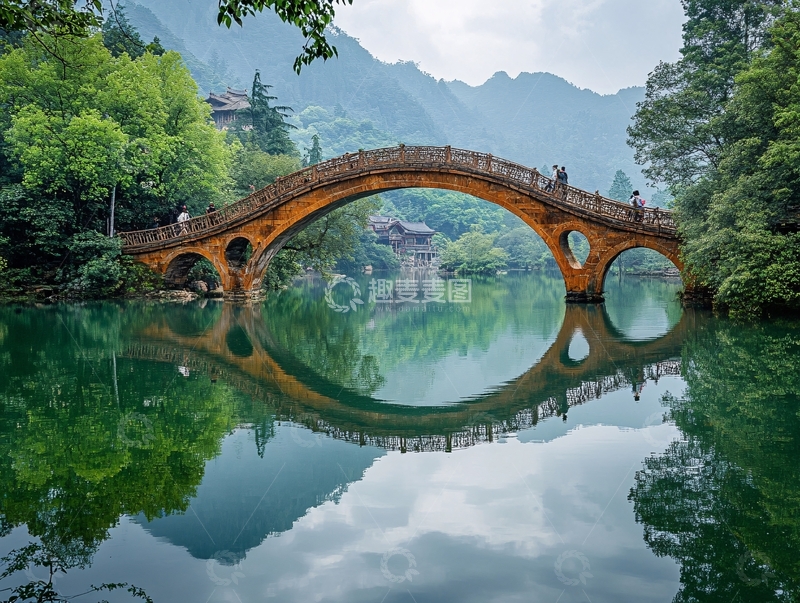 高清大图下载【趣麦麦图】绿水石台风光