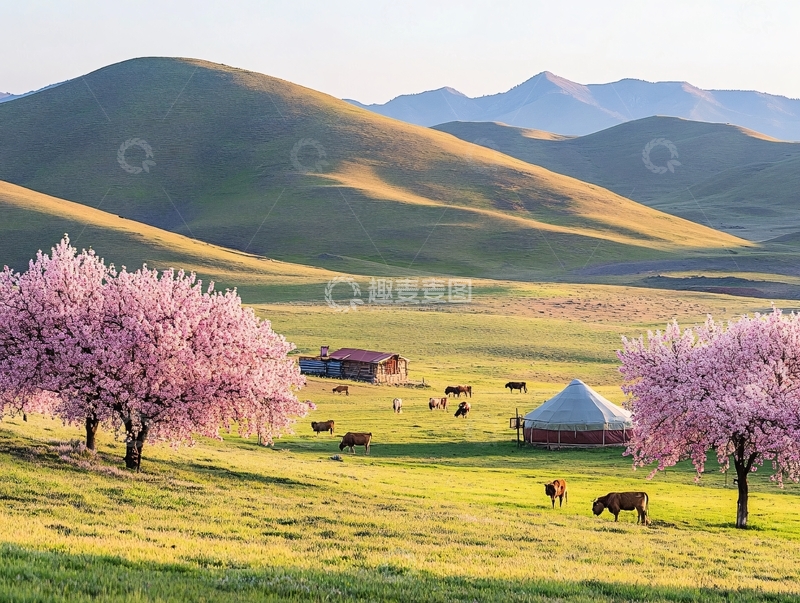 高清大图下载【趣麦麦图】杏花吐尔根2