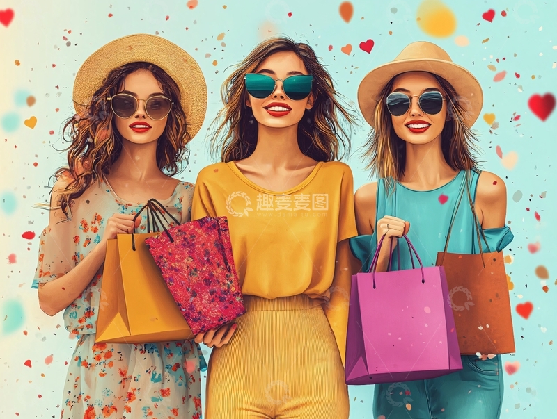 高清大图下载【趣麦麦图】购物狂欢