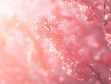 晨光中的美人梅