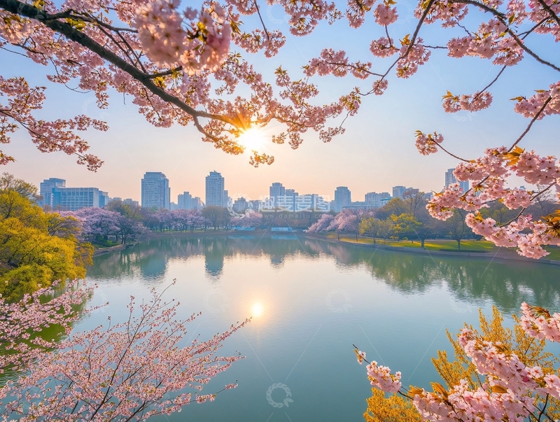 高清大图下载【趣麦麦图】春日公园花朵盛开