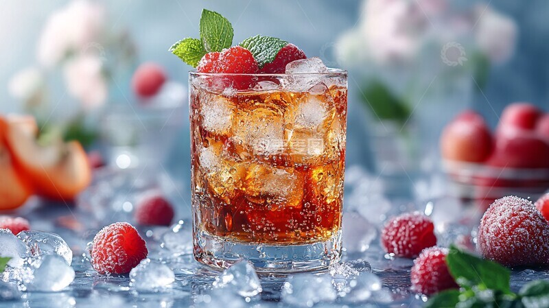 冷饮冰块果汁11