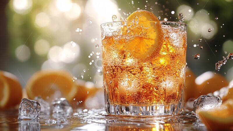 高清大图下载【趣麦麦图】冷饮冰块果汁2