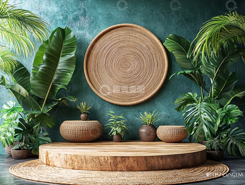高清大图下载【趣麦麦图】热带植物摆件