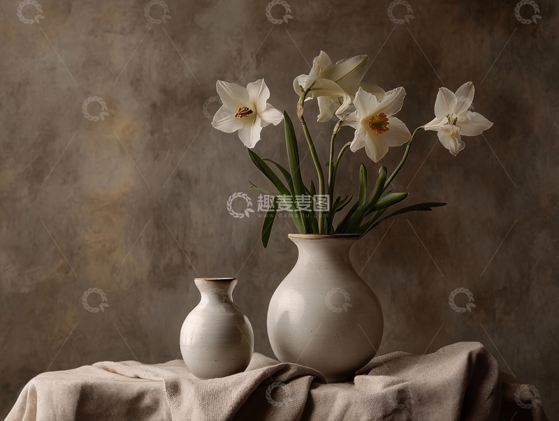 高清大图下载【趣麦麦图】静物水仙花