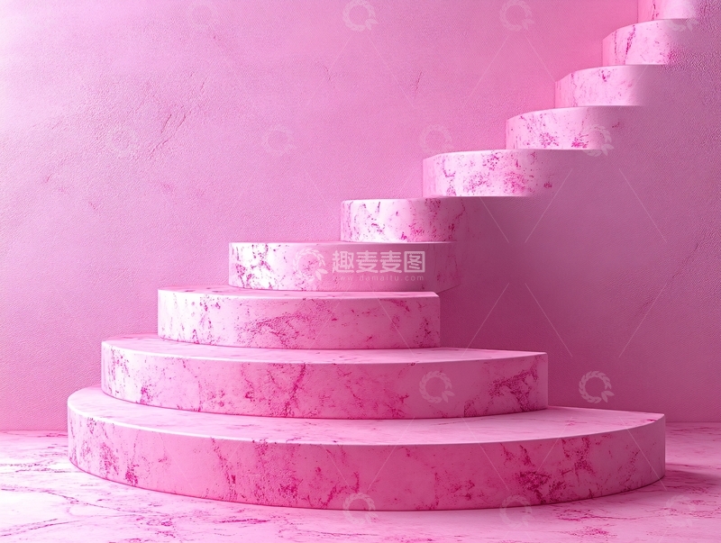 高清大图下载【趣麦麦图】奇幻粉色楼梯7