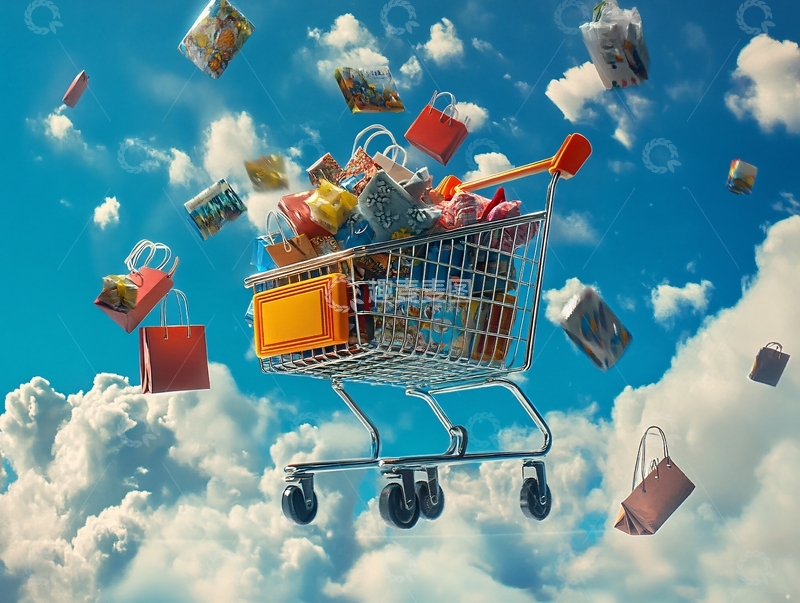 高清大图下载【趣麦麦图】双十一购物风暴