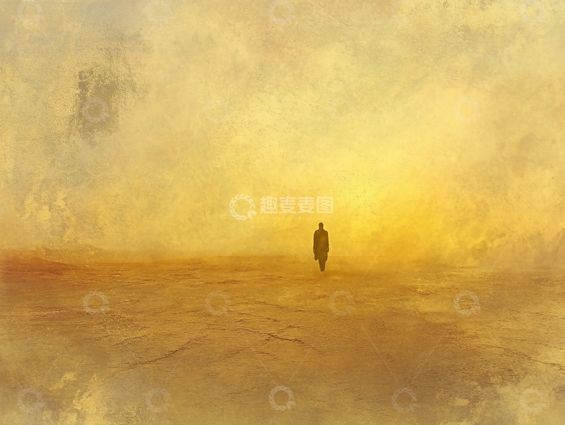 高清大图下载【趣麦麦图】孤独背影插画4