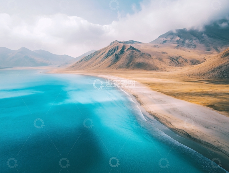 高清大图下载【趣麦麦图】航拍羊卓雍错