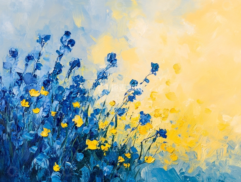 高清大图下载【趣麦麦图】野花油画