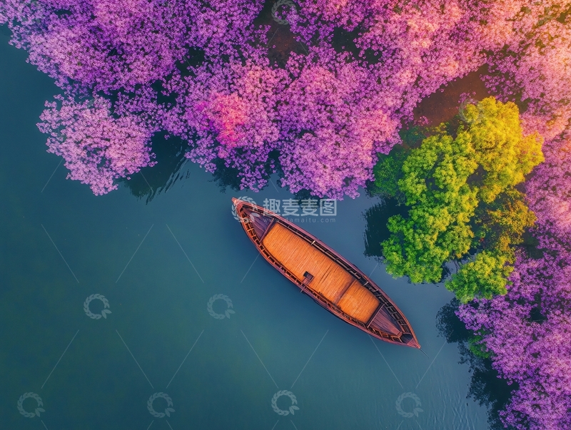 高清大图下载【趣麦麦图】航拍木舟1