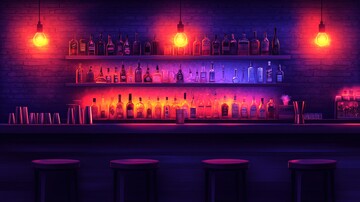 酒吧台与舒适座椅