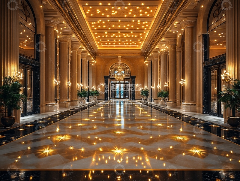 高清大图下载【趣麦麦图】豪华酒店过道