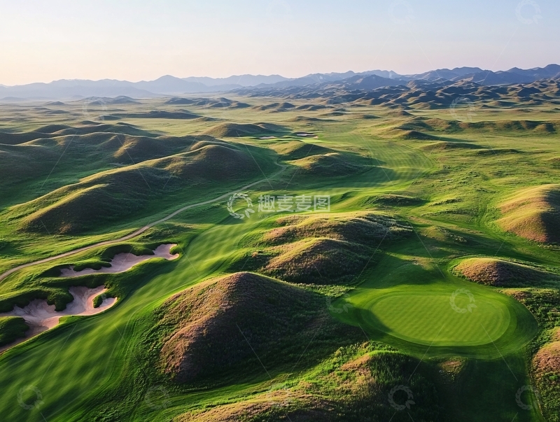 高清大图下载【趣麦麦图】航拍高尔夫球场