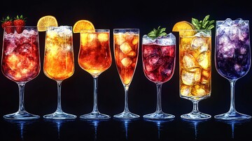 手绘元素美味的鸡尾酒1