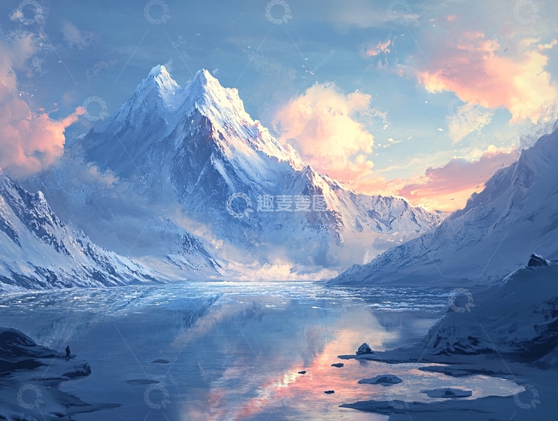 高清大图下载【趣麦麦图】雪山原画69