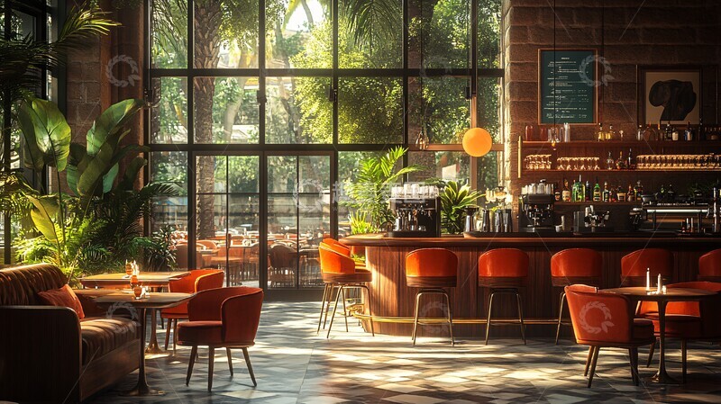 高清大图下载【趣麦麦图】咖啡馆温暖的灯光