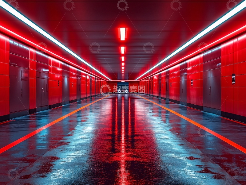 高清大图下载【趣麦麦图】红色地铁大厅