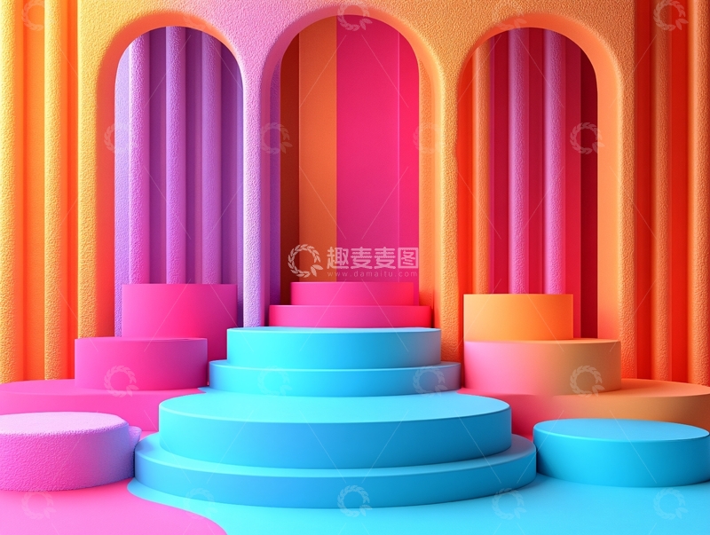 高清大图下载【趣麦麦图】多彩讲台