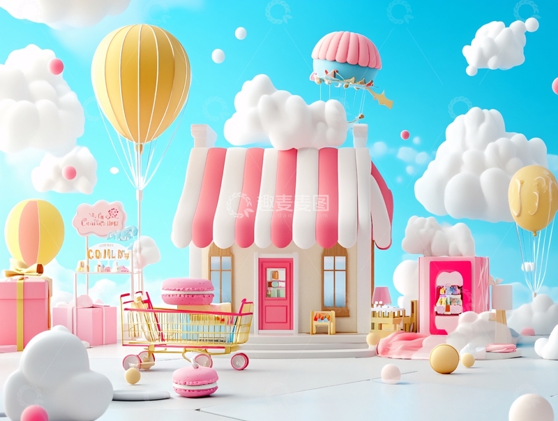 高清大图下载【趣麦麦图】立体淘宝场景图7
