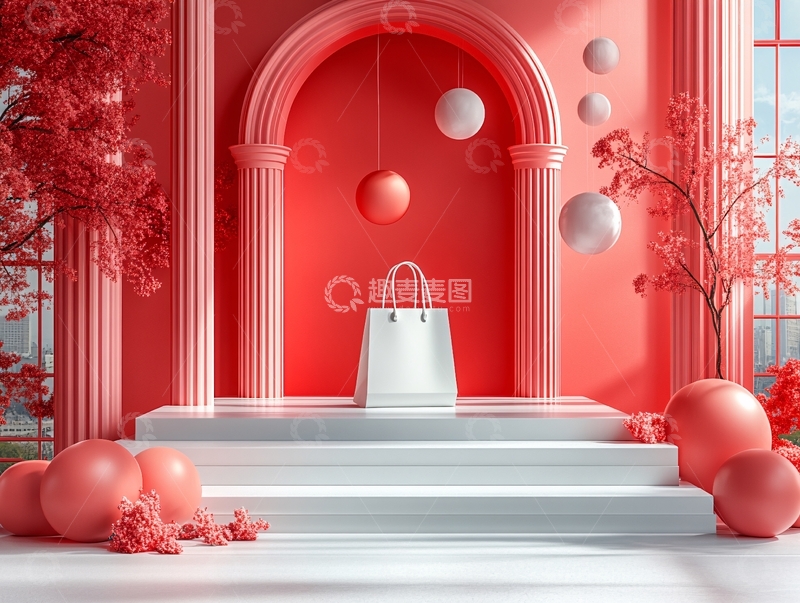 高清大图下载【趣麦麦图】简约促销场景1