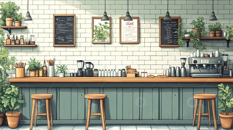 高清大图下载【趣麦麦图】复古风格餐桌