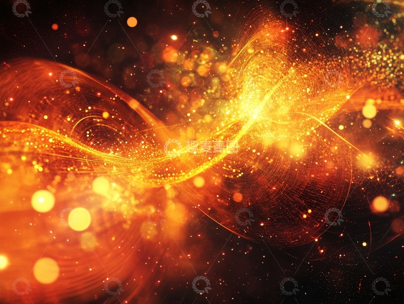 高清大图下载【趣麦麦图】金色无限科技背景30