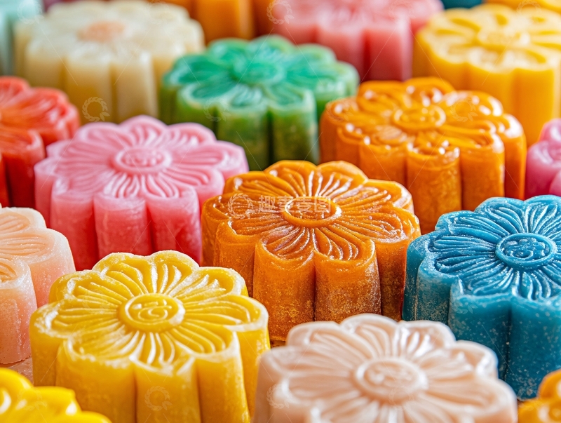 高清大图下载【趣麦麦图】多色月饼